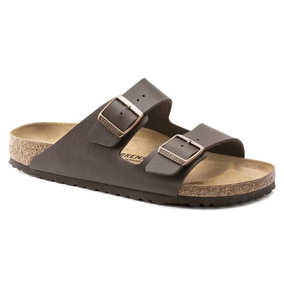 Birkenstock (Unisex) Arizona Original Footbed Birko-Flor Sandal- Dark Brown Sz 4 - Picture 1 of 5